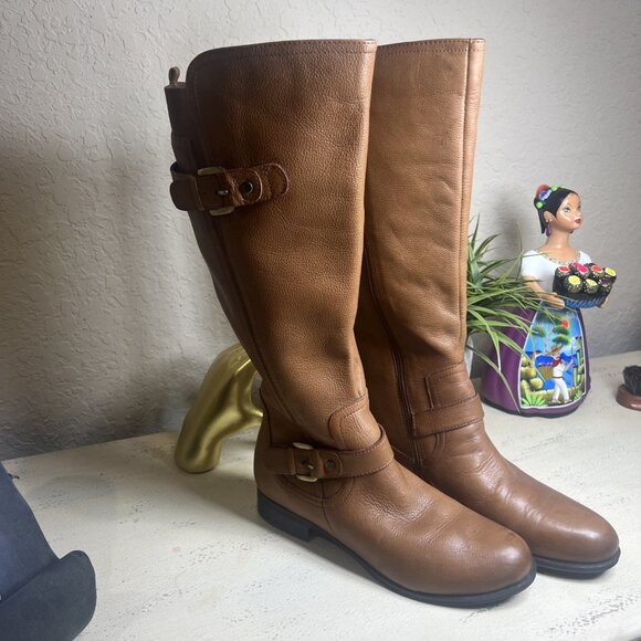 Naturalizer Womens Jessie Knee-High Buckle Detail Riding Boots Wide Calf 8WC - Picture 2 of 14